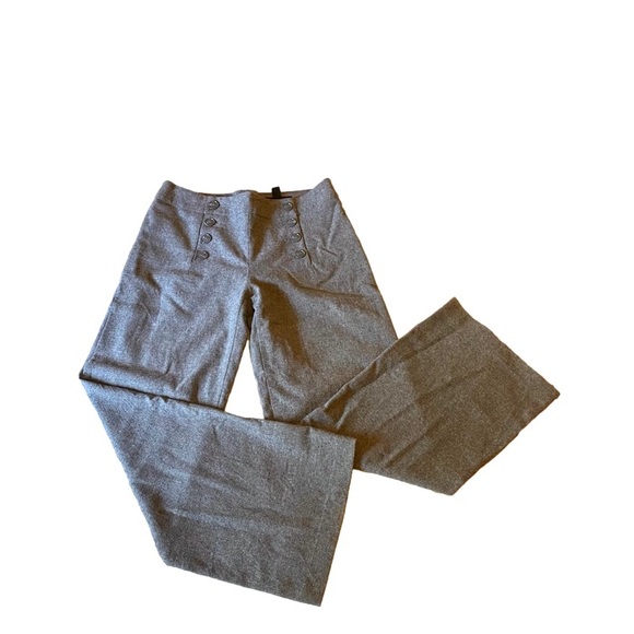 H&M Pants - Wide Leg Wool Blend Buttoned Sailor Pants Size 12
